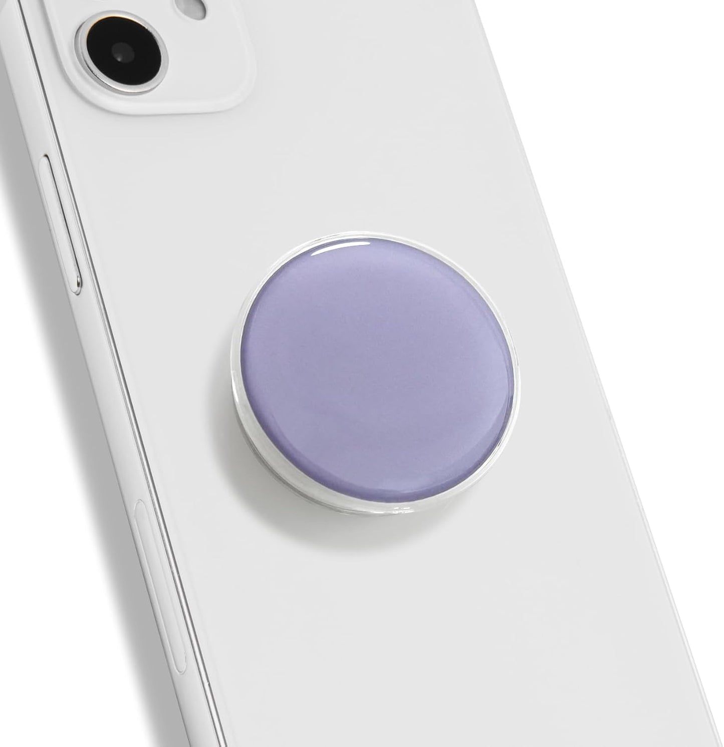 OnTheGrip Cute Solid Macaron Color Round Shape Collapsible Mobile Phone Grip Stand Holder for Smartphone Tablet Cell Phone Accessory (Lavender)