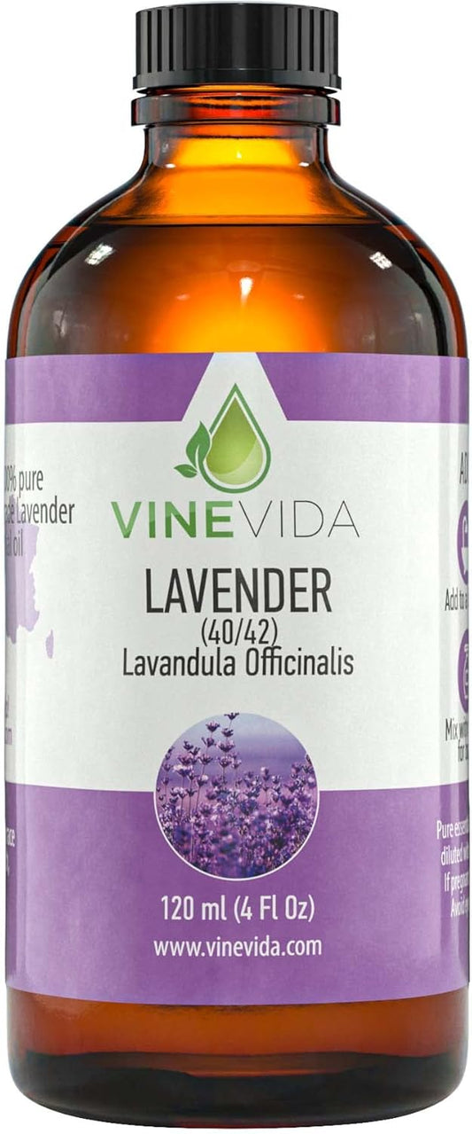 VINEVIDA Lavender 40/42 Undiluted Essential Oil 4 oz