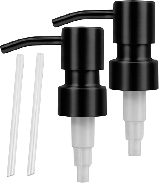 2 pcs 304 Stainless Steel Soap Dispenser Pump - Standard 28/400 Thread Replacement for Hand Soap Lotion Bottles