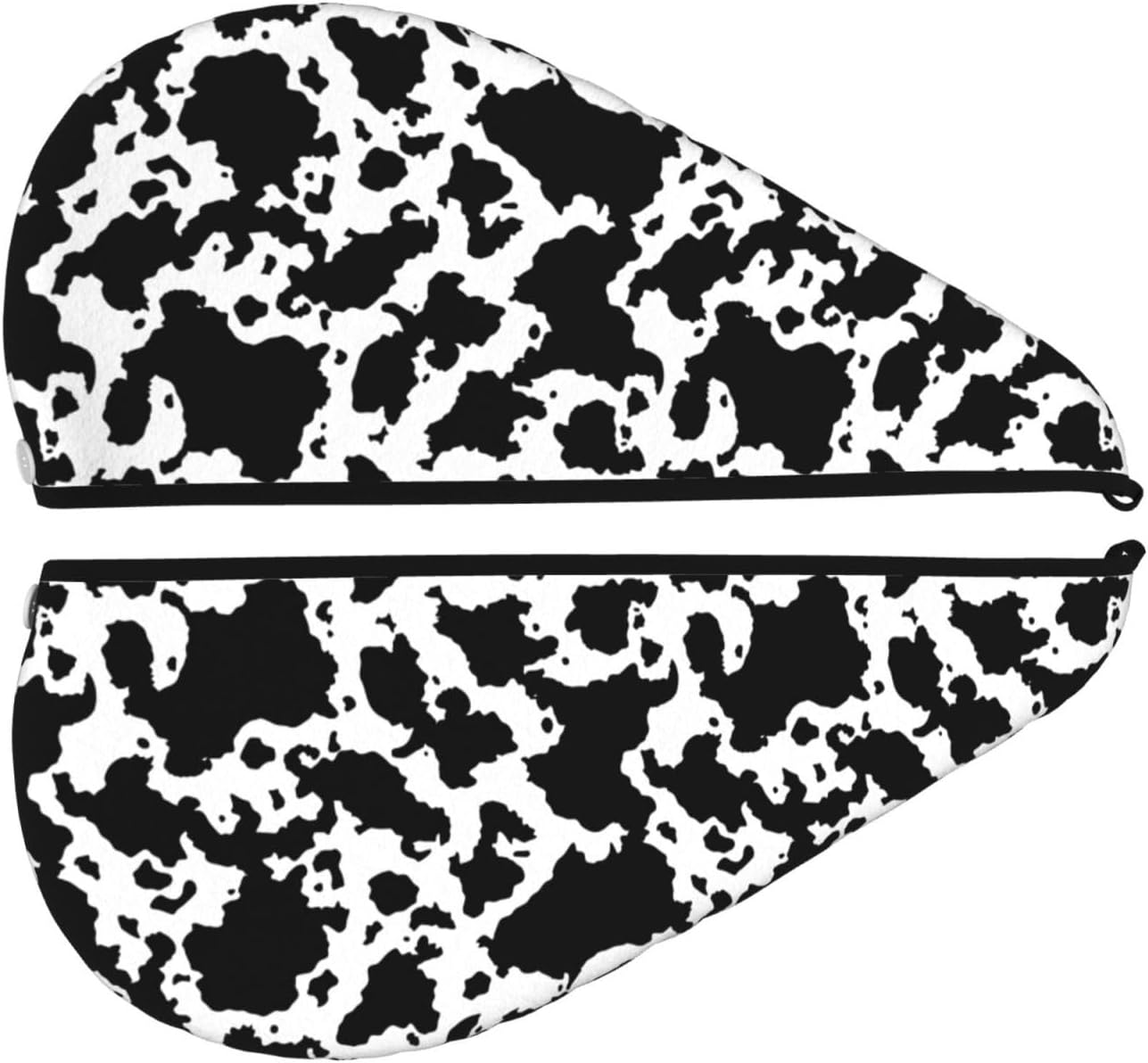 Cow Hair Towel Wrap Microfiber Fast Drying Hair Turban with Buttons for Women Drying Curly, Long & Thick Hair