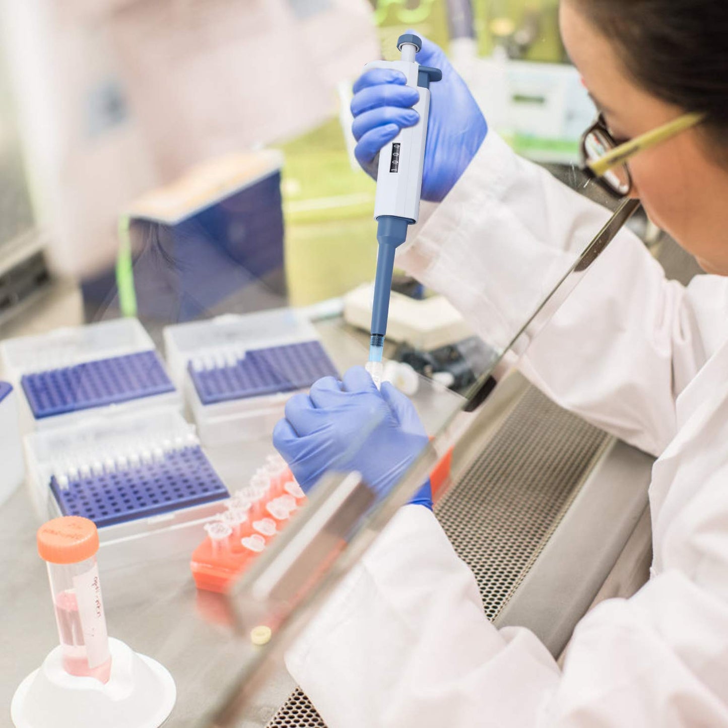 Adjustable Pipettor Pipette 10ul-100ul Micropipette High-Accurate Pipette Variable Volume Pipette