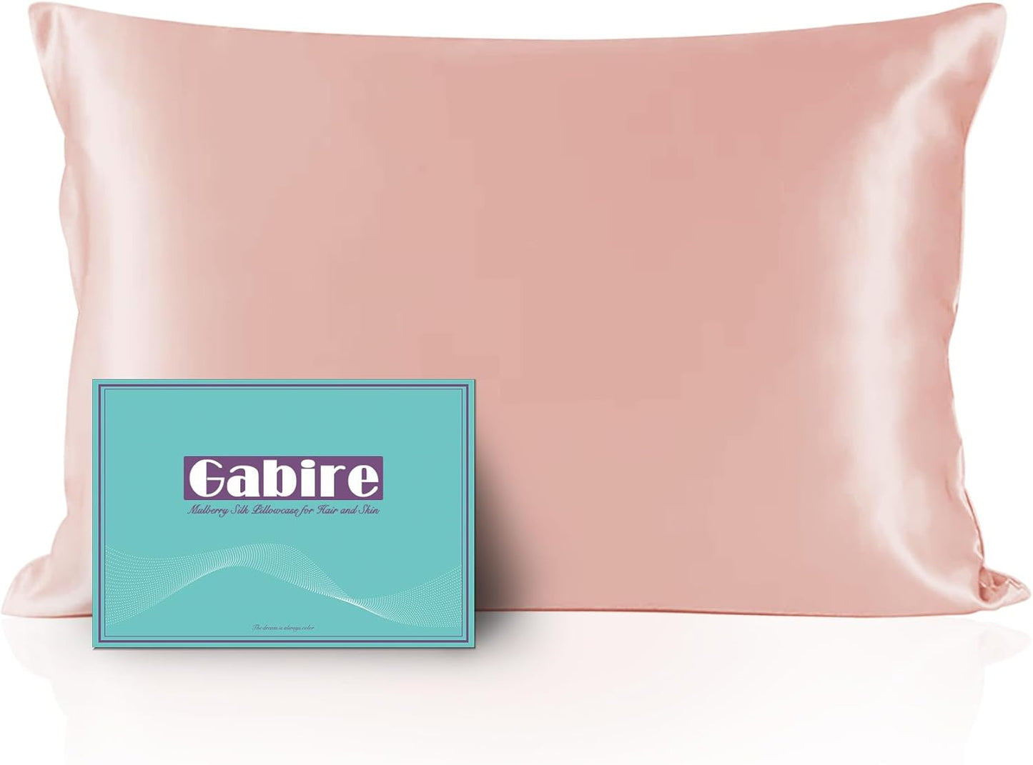 Mulberry Silk Pillow Case for Hair and Skin Prevent Acne Pillowcases Both Sides Real Silk Pillowcases Organic Silk Pillowcase with Hidden Zipper, Coral Pink, Queen (20"×30")