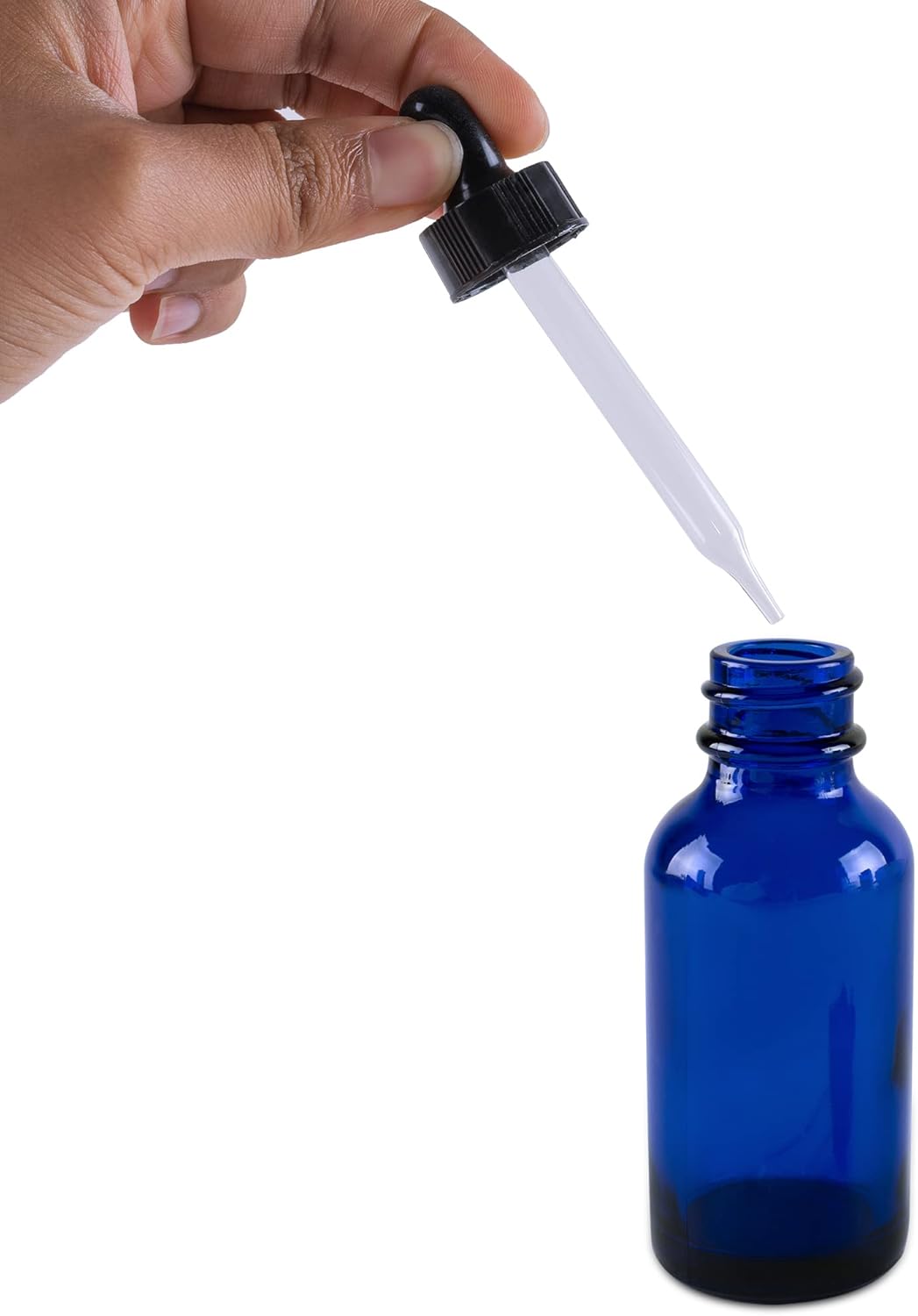 Super Z Outlet 1oz Glass Bottles with Glass Eye Dropper Dispenser for Essential Oils, Kitchen Tools, Chemistry Lab Chemicals, Colognes & Perfumes (6 Pack) (Cobalt Blue) (Blue)