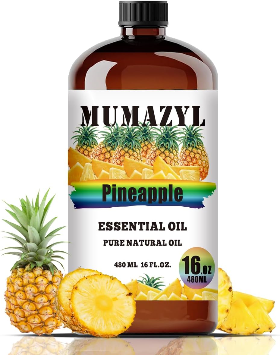 Pineapple Essential Oil, Pineapple Oil 16 Fl Oz 480ML for Diffuser Humidifier Yoga Cleaning DIY Candle Soap Making Essential Oils