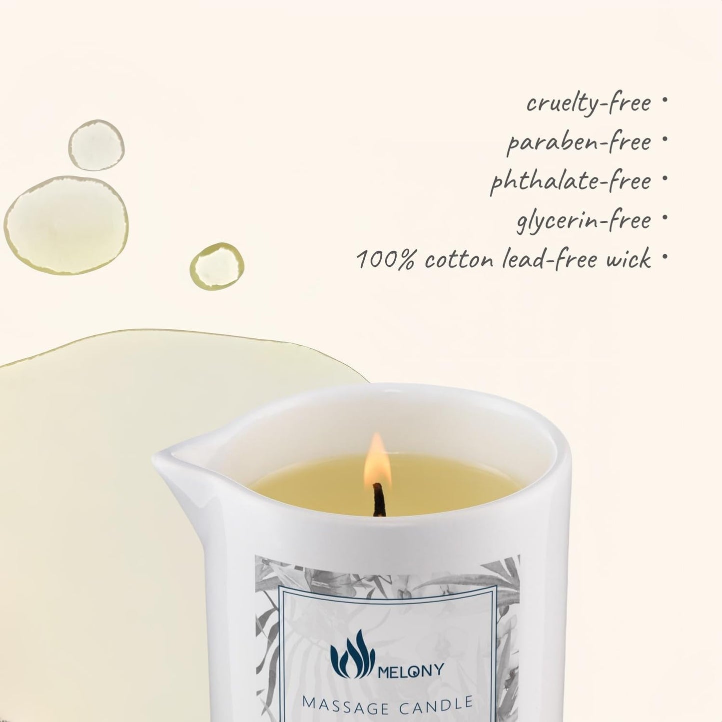 MELONY Lavender Massage Candle, 8.1oz Massage Oil & Lotion Candles for Relaxing Massage, Holiday Gift for Women & Men