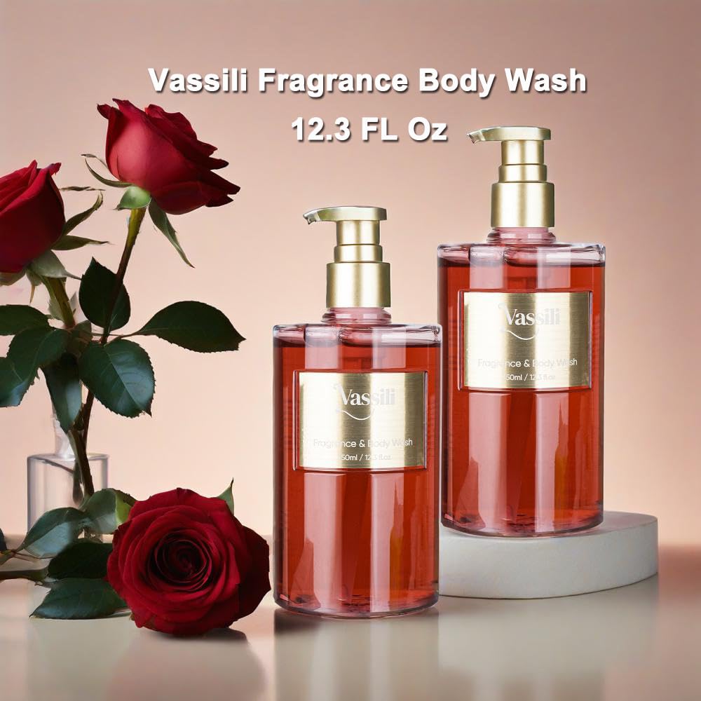 Vassili Fragrance Body Wash - Long-Lasting Aroma with Exotic Notes,Moisturizing & Gentle,For All Skin Types,Easy Rinse,12.3fl oz (Lush Reverie)