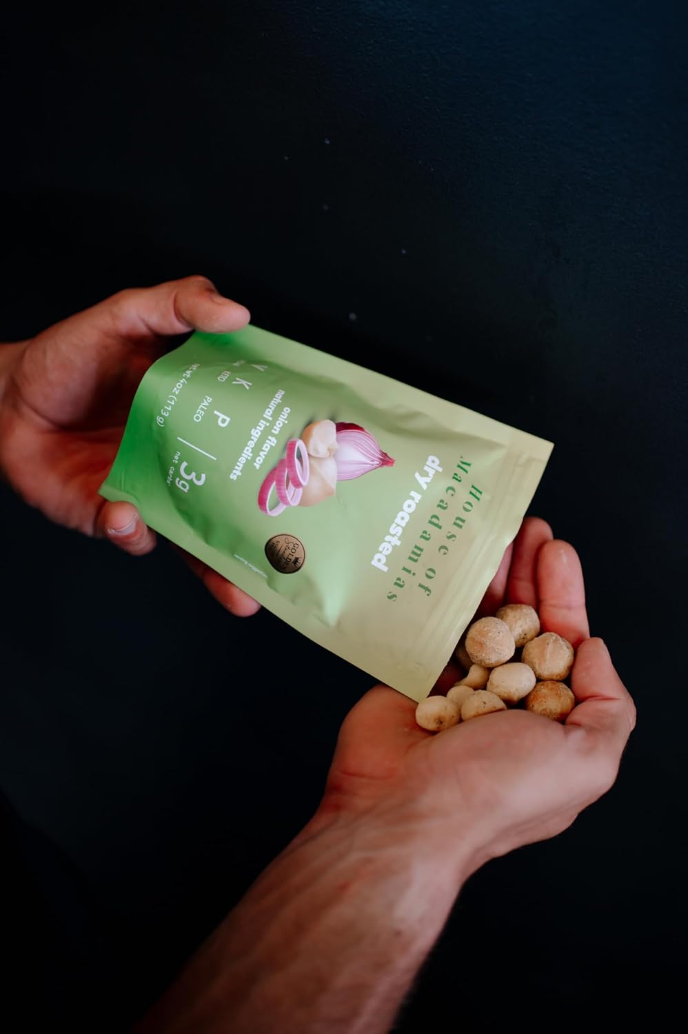 House of Macadamias Premium Seasoned Macadamia Nuts, Onion, Zero Sugar, Bulk Nuts, Keto, Vegan, Paleo, All Natural, Dairy Free, Healthy Snack, 6 x 4oz