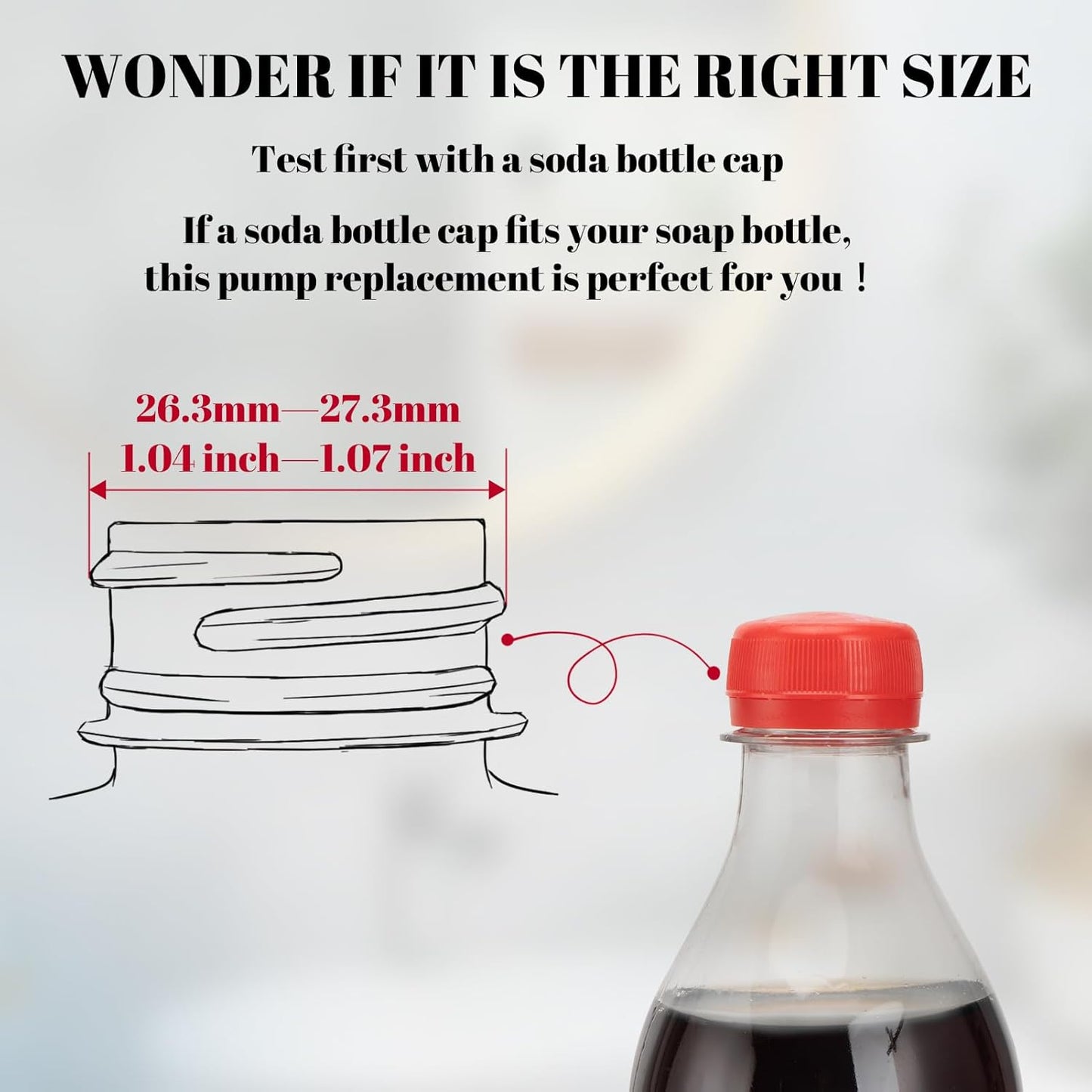 Soap Dispenser Pump Replacement for Standard 28/400 Thread Size Refill Dispenser Pump Head for Lotion Dish Soap Kitchen Bathroom Countertops,2 Pack(Black)