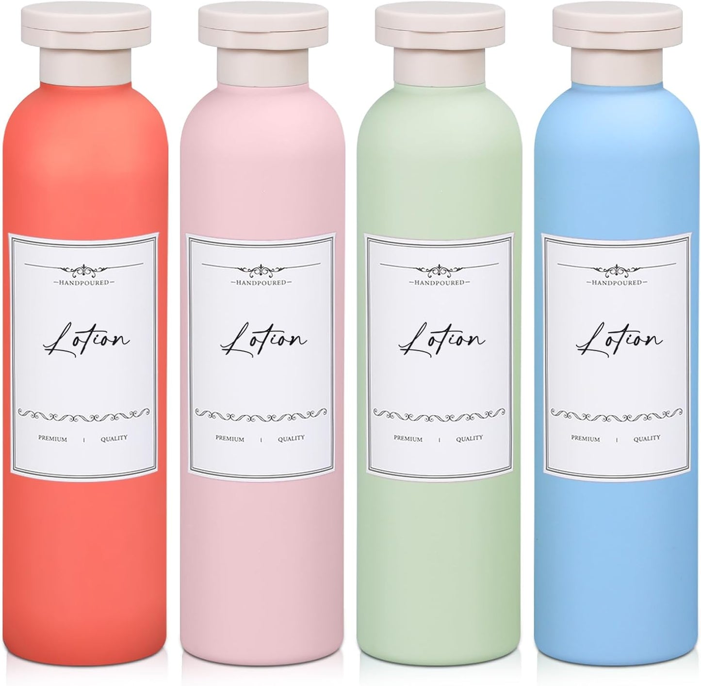 Travel Shampoo Bottle, Empty Plastic Squeeze Bottles 8.8oz with Flip Cap, Lotion Container for Toiletries Travel Size Shampoo and Conditioner