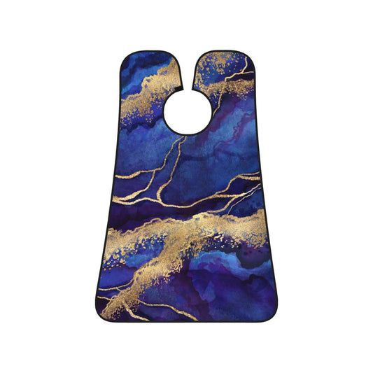 Blue Marble Beard Bib Apron, Beard Hair Catcher For Men Shaving, Waterproof With Suction Cups