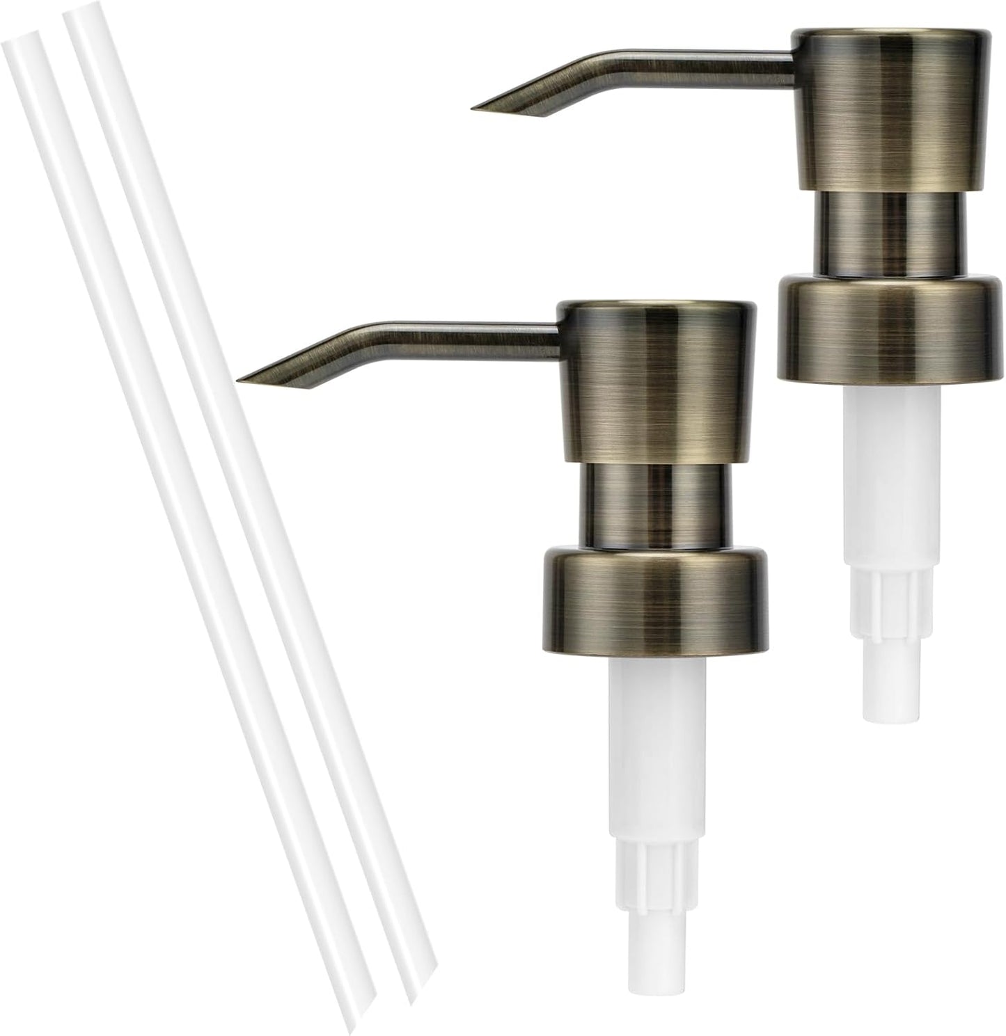 Soap Dispenser Pump Replacement for Standard 28/400 Thread Size Refill Dispenser Pump Head for Lotion Dish Soap Kitchen Bathroom Countertops,2 Pack(Bronze)