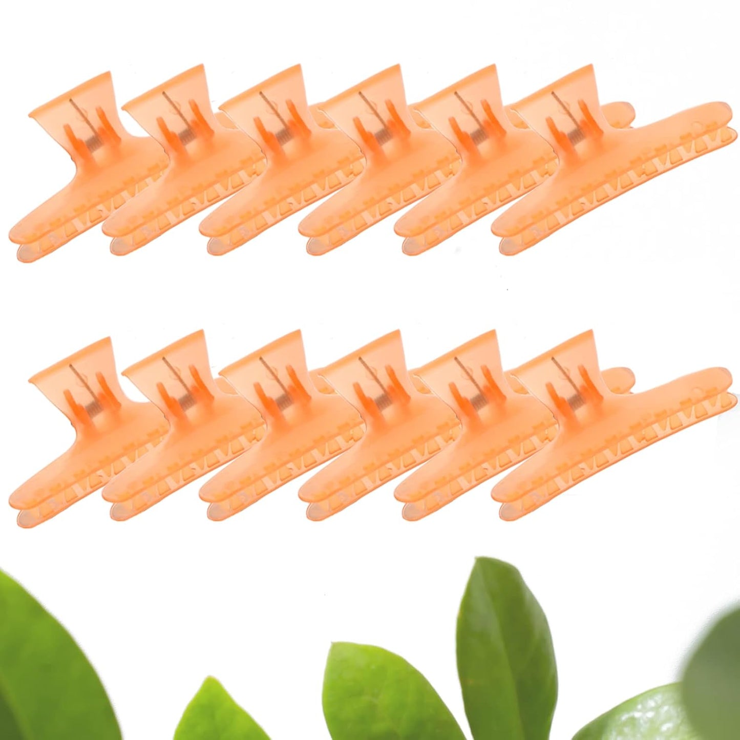 Ondder Hair Clips for Styling - Orange Butterfly Claws Clamps Pro Salon Clips for Cutting, Coloring, and Hair Accessories for Women Girls