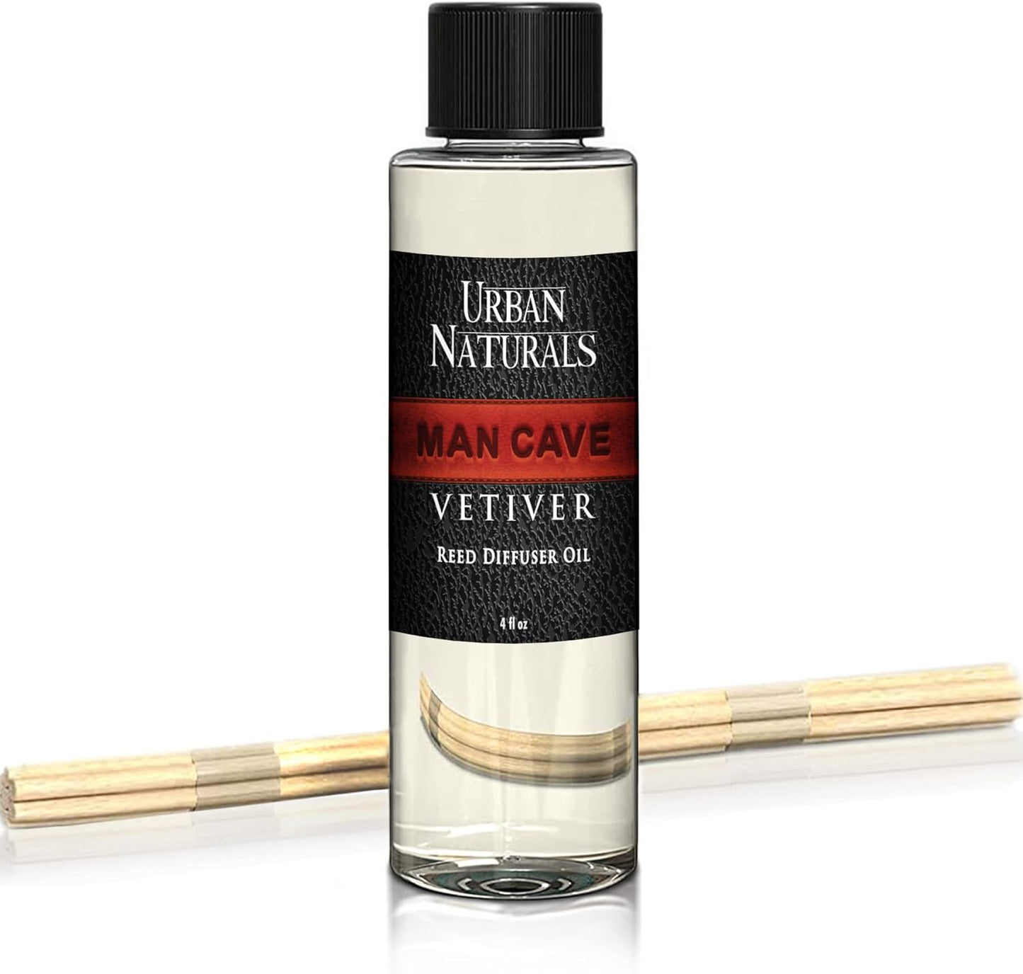 Urban Naturals Vetiver Man CAVE Scented Reed Diffuser Refill Set | Includes a Free Set of Reed Sticks! 4 oz. | A Fabulous Masculine Scent! Great Gift Idea Home Fragrance Lovers!