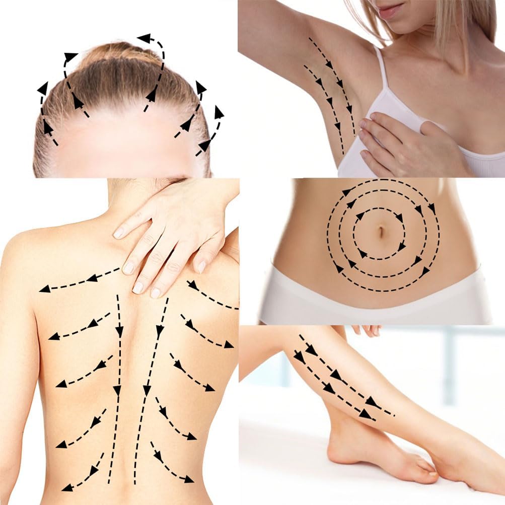 24teeth Copper Head Massage Comb for Body and Scalp Meridian Point Massager Brush for Body and Scalp Relief Body Massage Brush for Cellulite Remover Chinese SPA Gua Sha Tool Wooden Handle