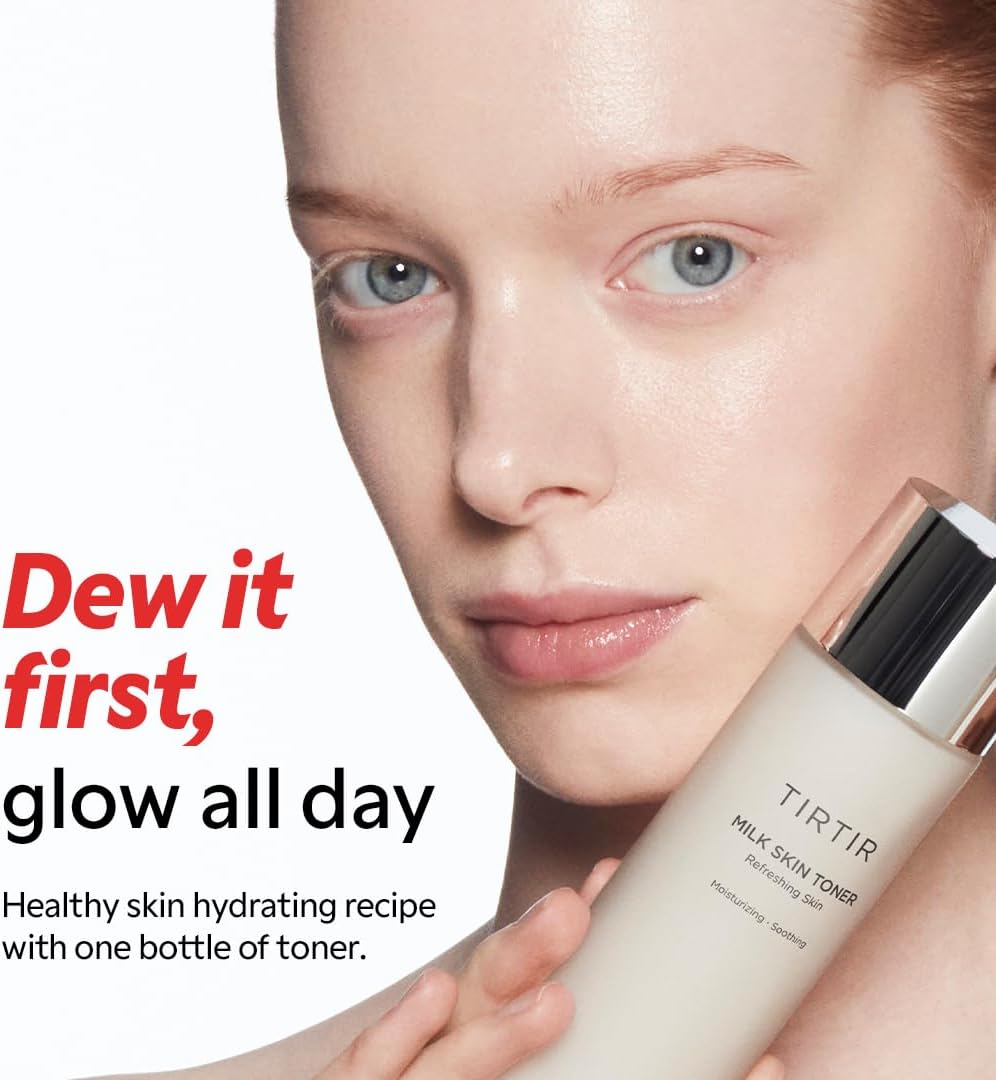 TIRTIR Milk Skin Rice Toner - Deep Moisturizing, Hydrating and Refreshing for face, Niacinamide, Ceramide, Rice Bran Extract, Nature-Oriented Ingredients, Korean Skin Care, Vegan, 150ml / 5.07 fl.oz.