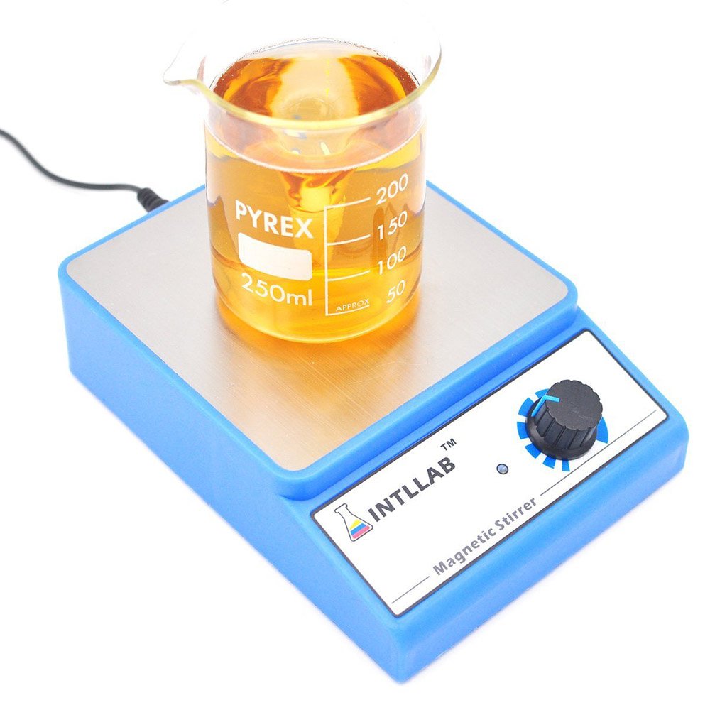 Magnetic Stirrer Stainless Steel Magnetic Mixer with stir bar (No Heating) Max Stirring Capacity: 3000ml