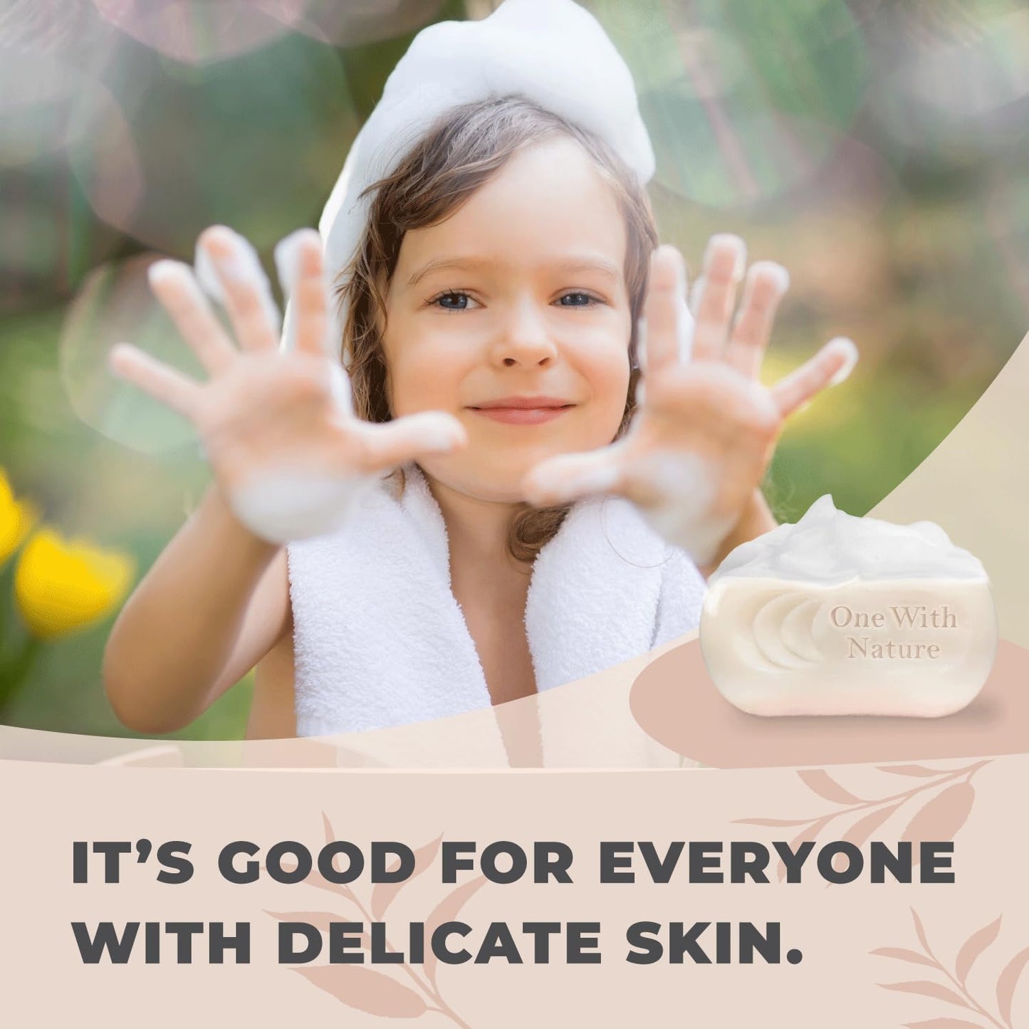 One With Nature Feminine Cleansing Bar, Rose Petal Fresh 3.5oz Bar 3Pack, Dermatologist Tested, Probiotics, Apple Cider Vinegar, Omega Fatty Acids, Oatmeal, Gentle Cleanser for Face, Body