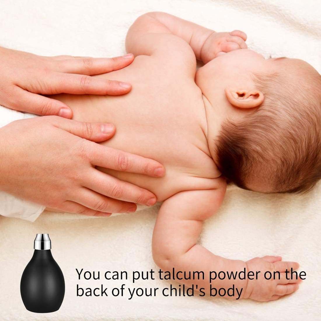 PRO BARBER Powder Barber Spray Bottle, Empty Powder Blower, 3.38oz/100ml Refillable Hair Fiber Applicator Use for Dry Shampoo - Black