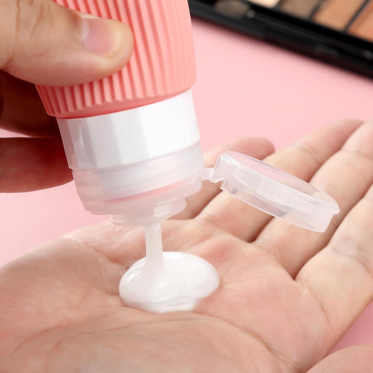 Travel Bottles for Toiletries, Tsa Approved 2oz Travel Bottles, BPA Free Leak Proof Travel Size Toiletry Containers, Refillable Travel Accessories with Toiletry Bag for Shampoo Liquid (4 Pack)