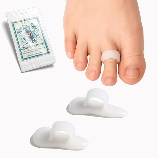 Dr. J's One Step Shop Hammertoe Relief Pads – Podiatrist Recommended Silicone Supports for Alignment and Offloading – 2 Pairs (4-Pack) Soft Gel Cushions for Mallet, Claw, and Bent Toes – Unisex Foot Support