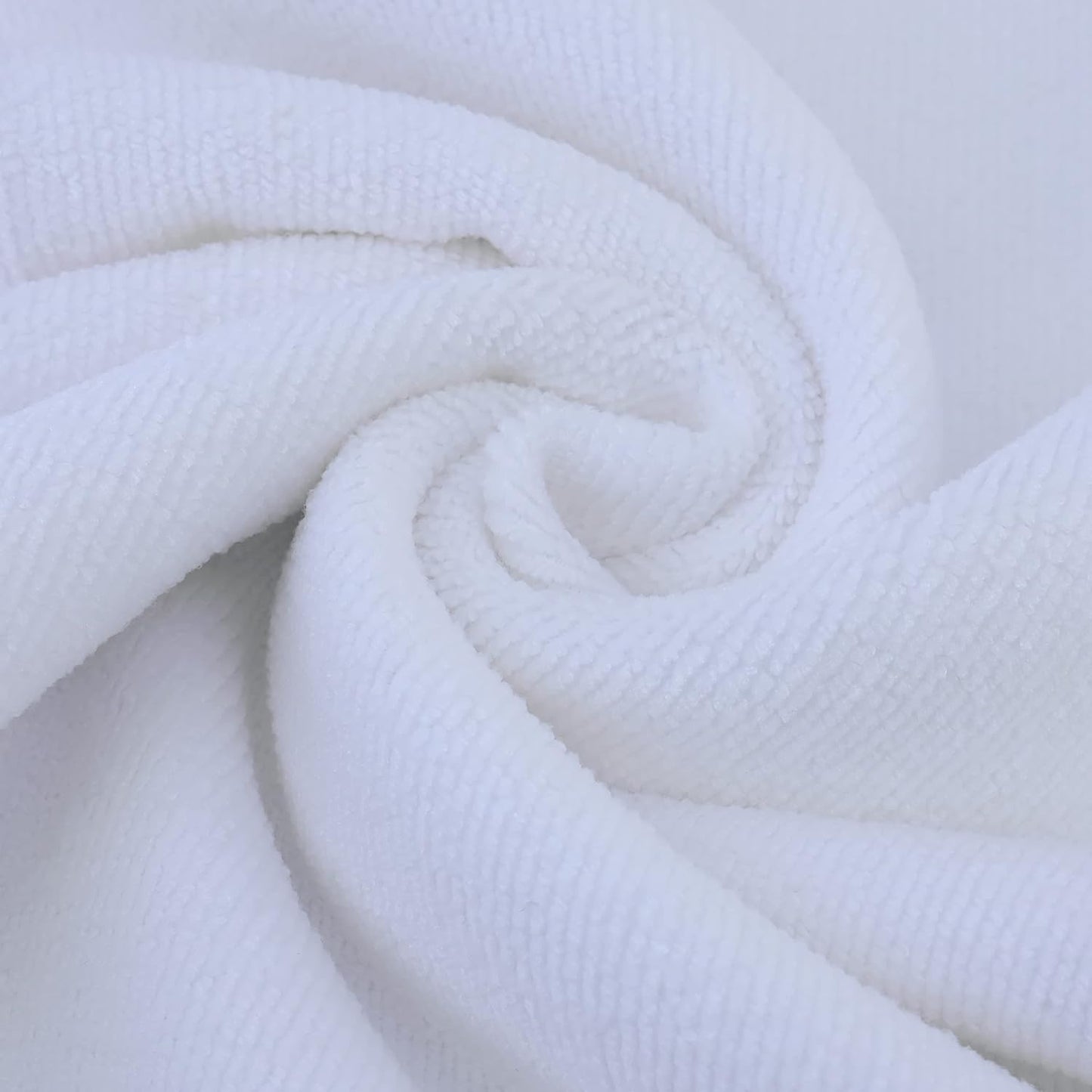 POLYTE Professional Quick Dry Lint Free Microfiber Hair Drying Salon Towel, 20 x 40 in, 2 Pack (White)