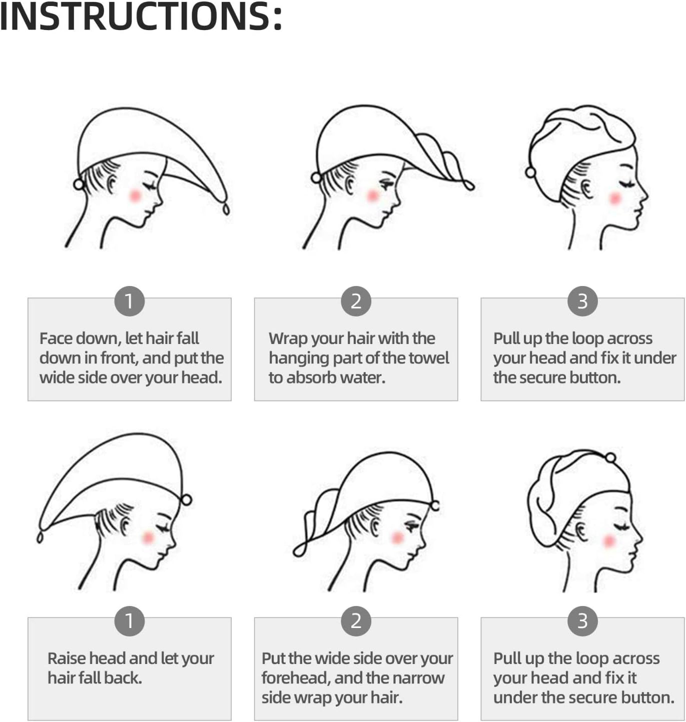 St. Patrick's Day Hair Towel Wrap Microfiber Fast Drying Hair Turban with Buttons for Women Drying Curly, Long & Thick Hair