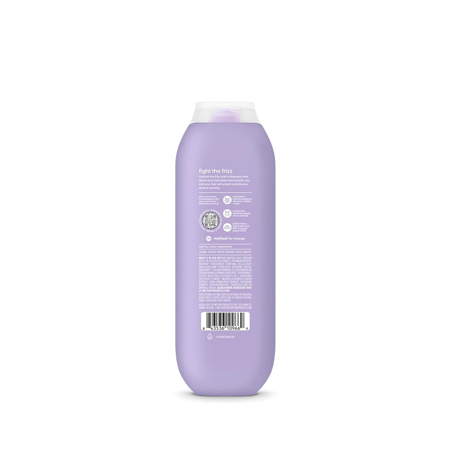 Method Smoothing Shampoo, Serene Escape, Magnolia + Rose Hip + Monoi Oil notes, 14oz