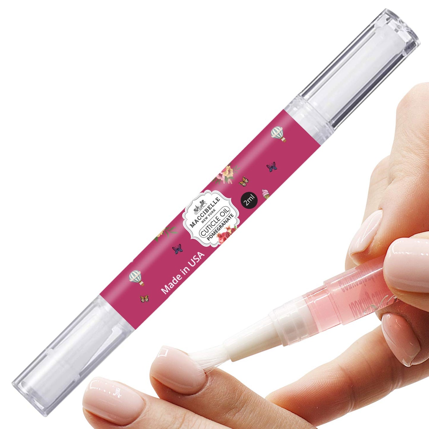 Maccibelle Pure Cuticle & Nail Oil Pen 2ml Heals Dry Cracked Cuticles (Pomegranate + Lavender)
