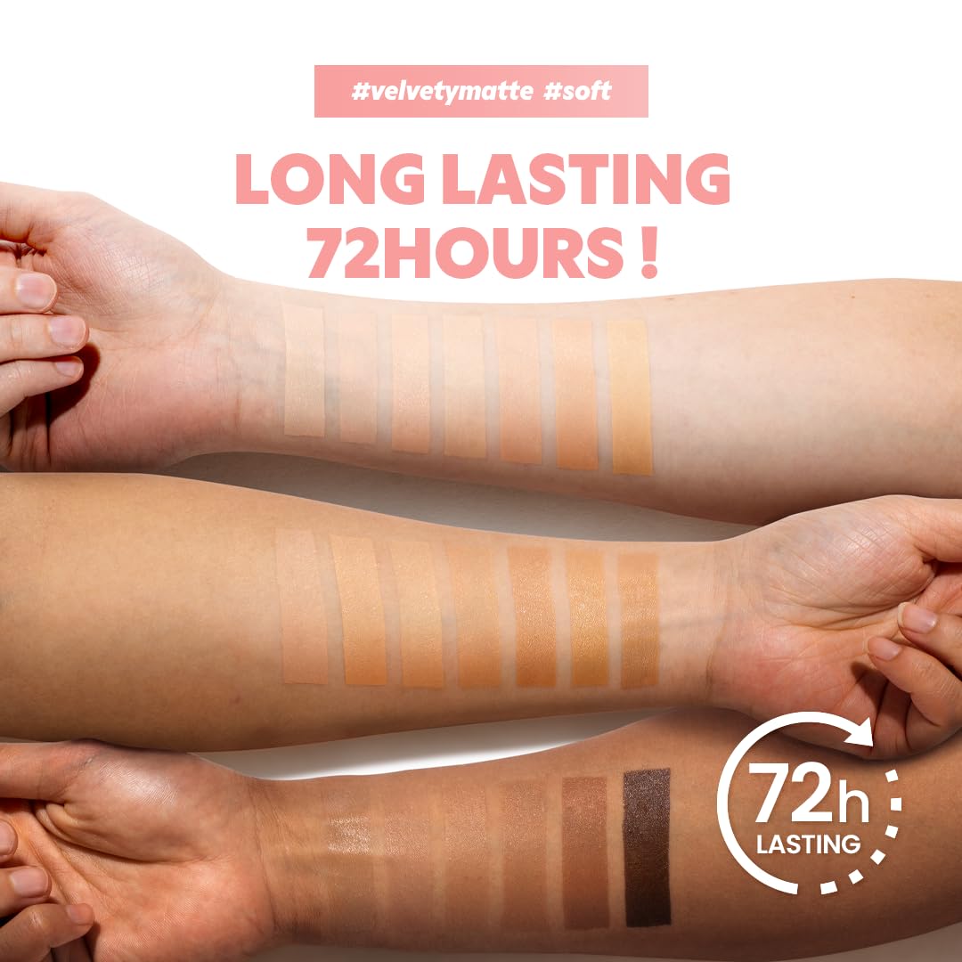 TIRTIR Mask Fit All Cover Pink Cushion Foundation | High coverage, Velvety Matte Finish, Lightweight, Flawless, Corrects Redness, Korean Cushion (#24N Latte, Full Size, 0.63 Fl Oz)