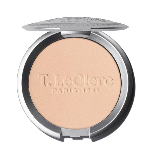T.LeClerc Rice Compact Powder – Anti-Aging Pressed Powder with Brown Rice Ferment – Long-Lasting Natural Matte Finish – Moisturizing | Non-Comedogenic Face Powder (SABLE, 9G)