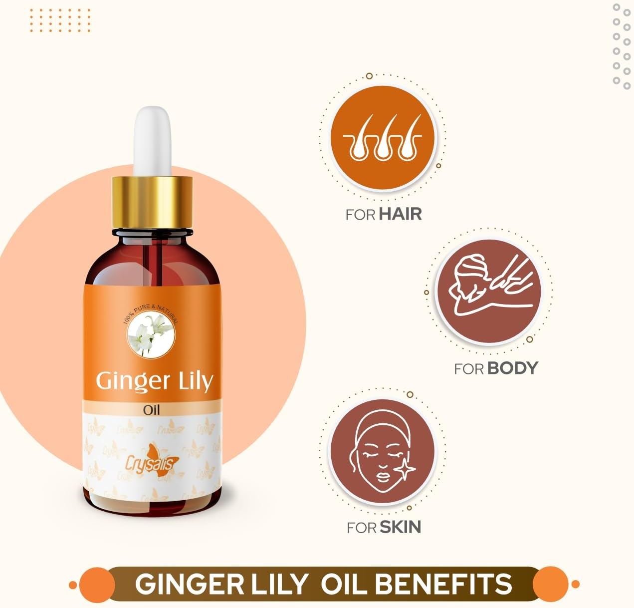 Crysalis Oil - 1.01 Fl Oz (30ml) (1.014 Fl Oz, Ginger Lily)