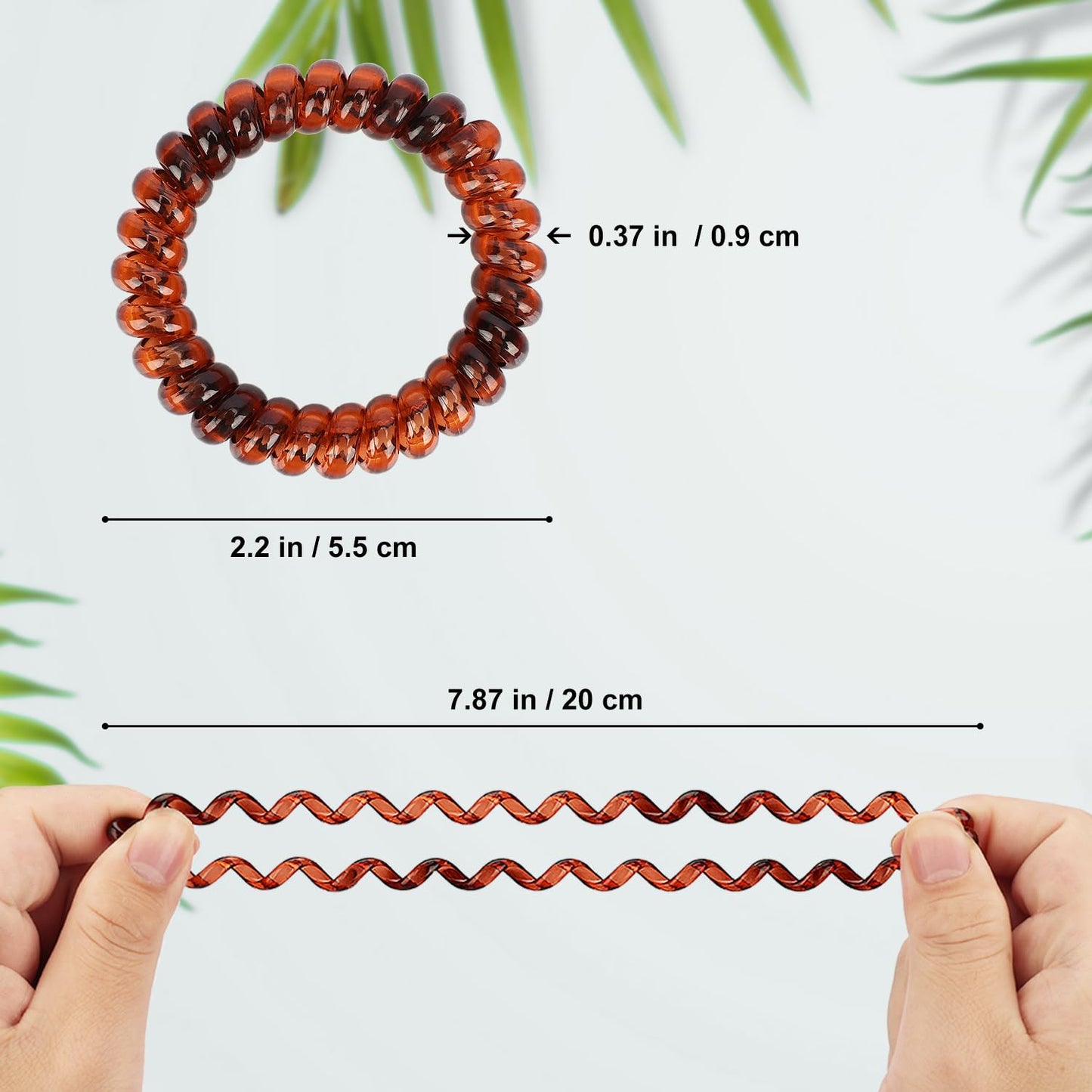 JessLab Spiral Hair Ties for Women, 10-Pack Traceless No-Damage Ponytail Holders, Coils Hair Bands for Girls, Assorted Colors