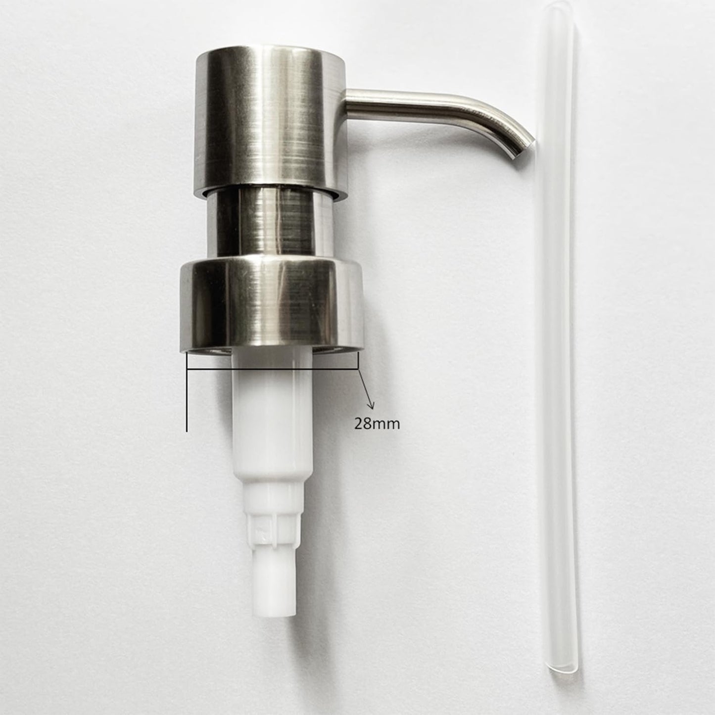 Soap Pump Replacement, Hand Soap Dispensers Pump for Bathroom, Replacement for Round 1.1in (28 mm) Neck Bottles,Rust Proof&Leak Proof for Soap Lotion Bottle Upcycling (Silver, 2 Pack)