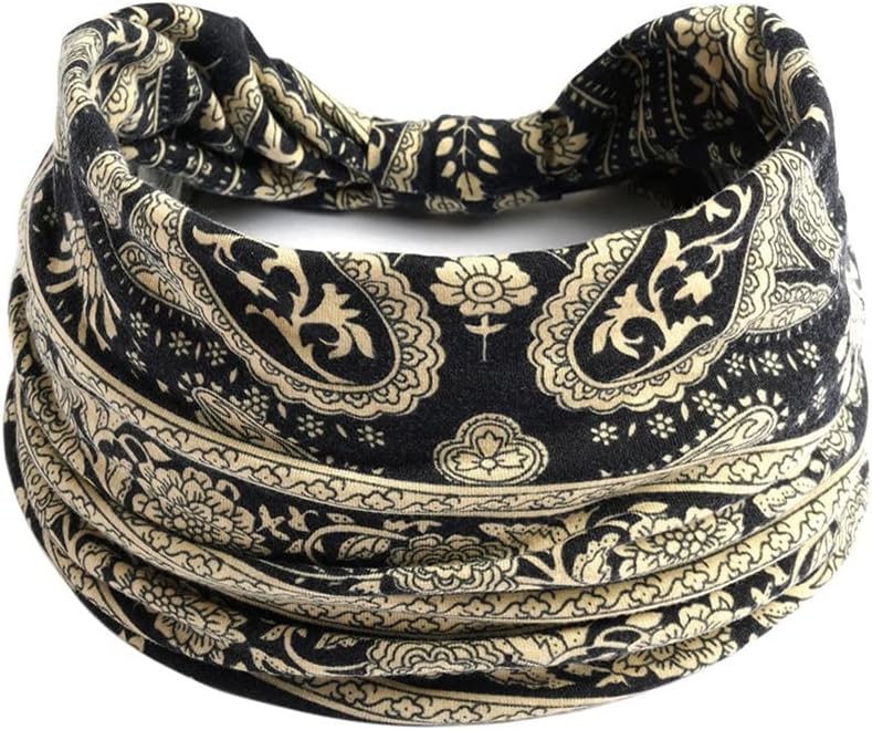 K-Elewon 3 Pack Women Wide Elastic Head Wrap Headband Sports yoga Hair Band