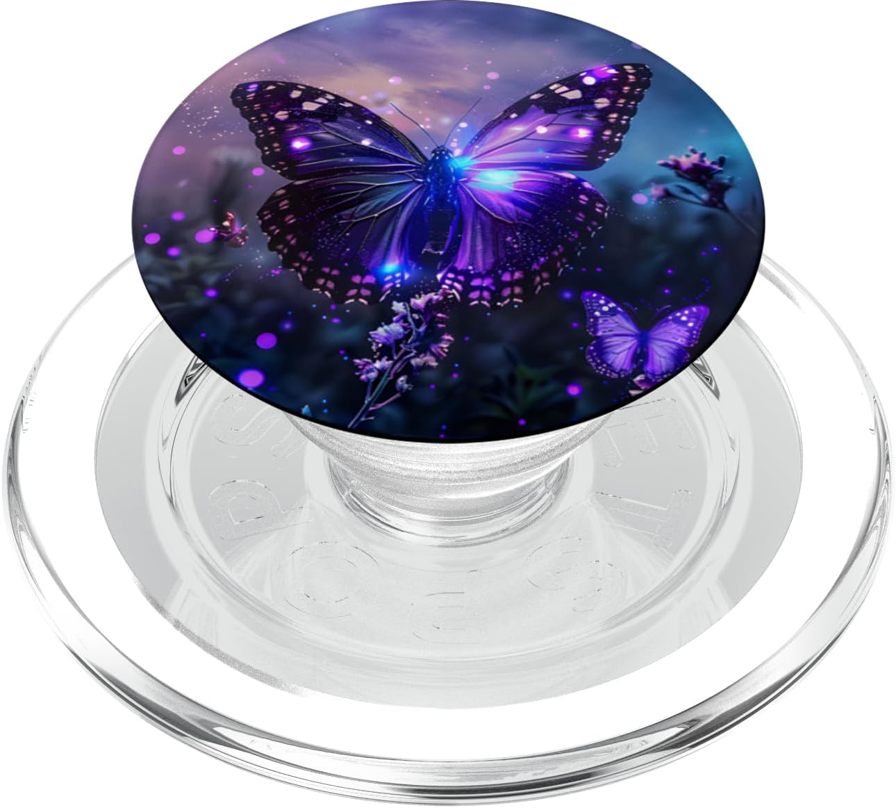 Purple Butterflies PopSockets PopGrip for MagSafe