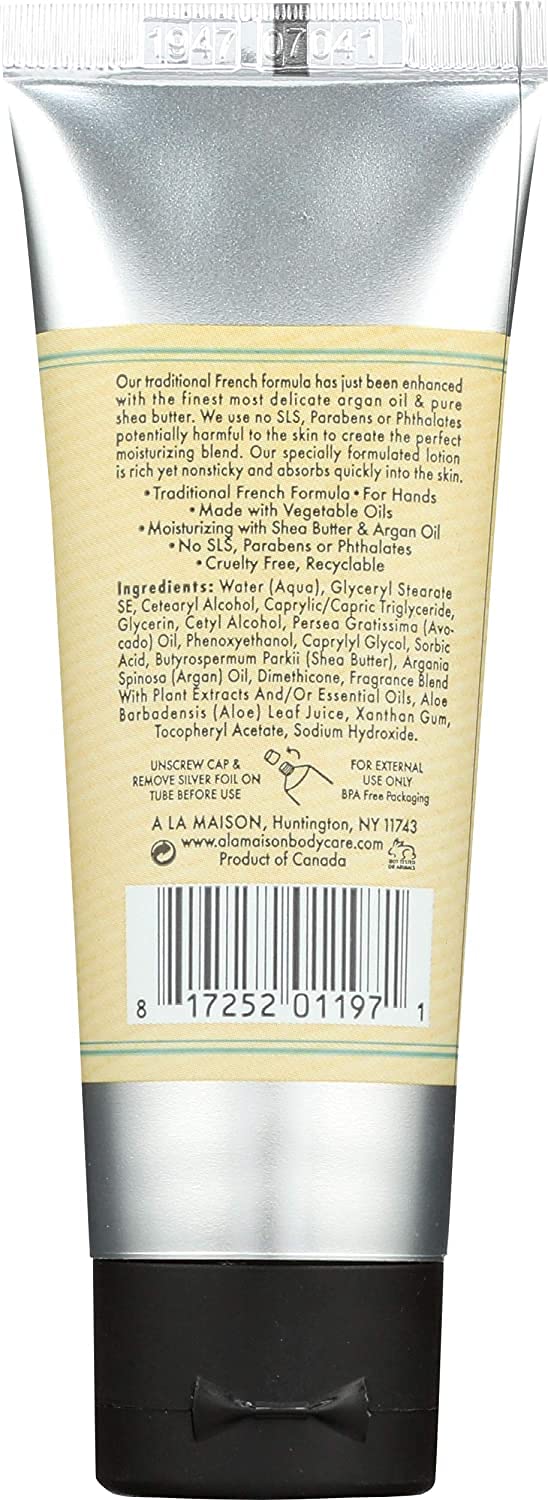 A LA MAISON Moisturizing Cream, Fresh Sea Salt - Uses: Hand, Argan Oil, Pure Shea Butter, Essential Oils, Plant Based, Cruelty-Free, SLS and Paraben Free (1.7 Oz, 2 Pack)