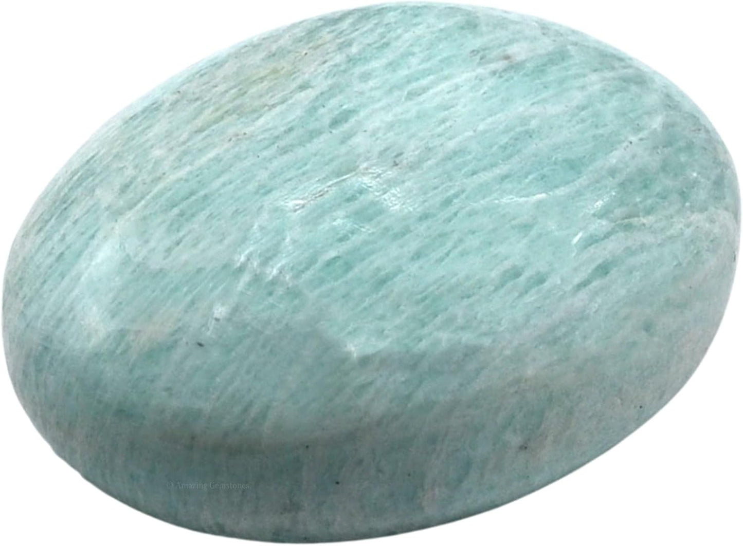 Amazing Gemstone Amazonite Crystals and Healing Stones - Large Palm Stone Crystals Piedra - Crystal for Good Luck, Balanced Positive Energy, Meditation - Unique Stocking Stuffers, Gifts for Women, Men