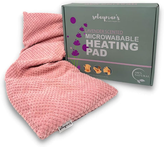Solayman's Heating Pads for Cramps - Pink, Removable Cover, Lavender Scented