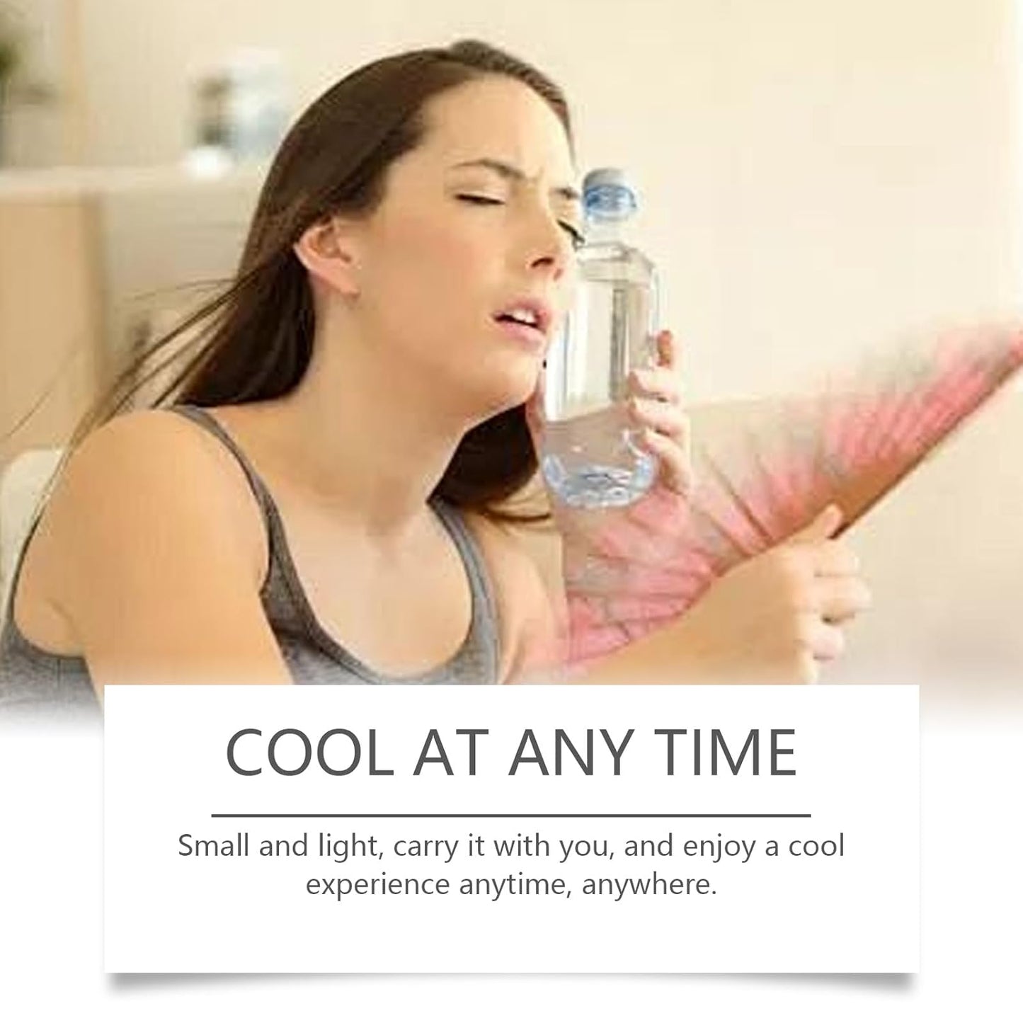 Cooling Body Spray with Mint Scent, 50ml/1.69oz, Portable Design, Non-Sticky Formula