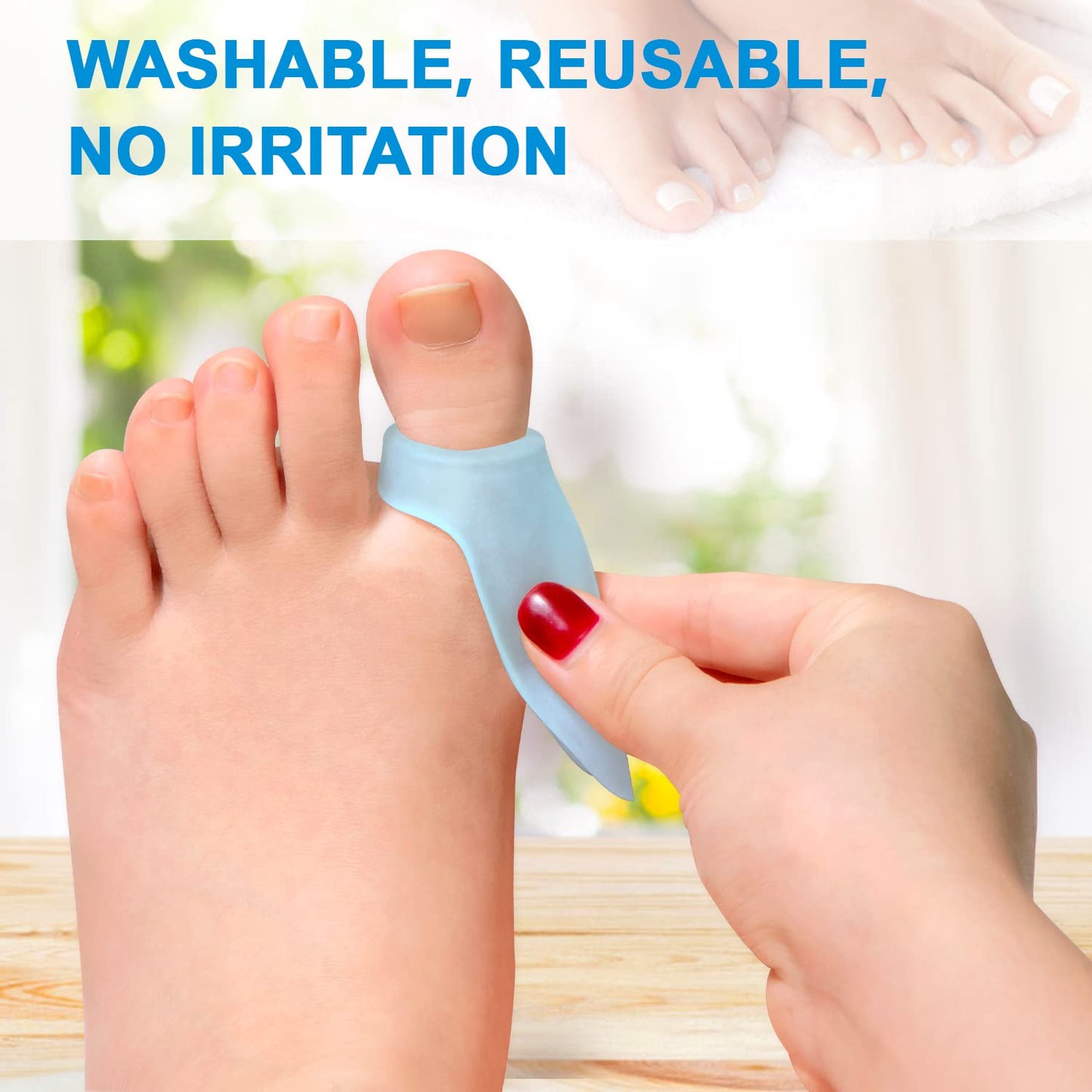 Gel Bunion Protector Shield, 12 Pack of Bunion Pads and Cushions, Bunion Guard for Big Toe, Relieve Foot Pain from Friction, Rubbing and Pressure (FSA or HSA Eligible) - Blue