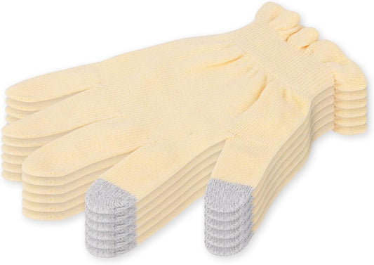 Cotton Moisturizing Gloves Overnight Hand Beauty Gloves Touchscreen Sleeping Gloves (XS-Beige, Count, 6)