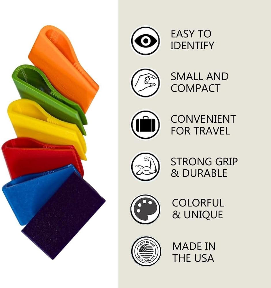 Towel Keep - 6 Piece Towel Tags With Colored Clips