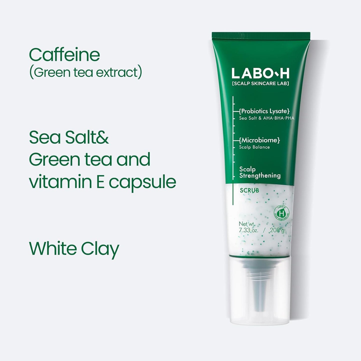 Scalp Strengthening Scrub for Hair Growth & Anti-Loss | Vegan Treatment with Rosemary and Sea Salt, Gentle Moisturizing Exfoliator, Eliminates Build Up & Odor, Sulfate Free, Korean, 7.33 Fl oz.