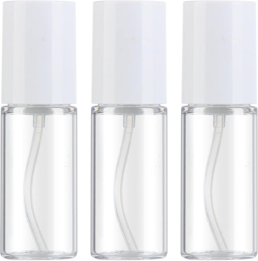 Boenoea Small Pump Bottle 1.7oz/50ml Travel Cosmetic Cream Pump Bottles Empty Pump Dispenser for Shampoo Lotion and Cream 3 Pack Clear