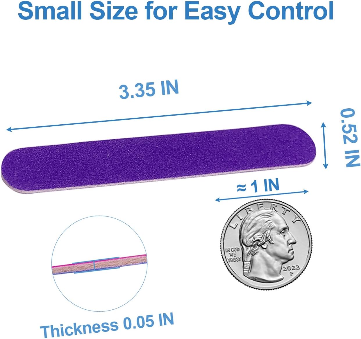 Mini Nail Files Bulk (100 Pcs), Double Sided Emery Board Nail File for Nature Nails, Manicure Tool Set Disposable Colorful Nail File for Home Salon Use Travel Size Men Women Kids Wood Board