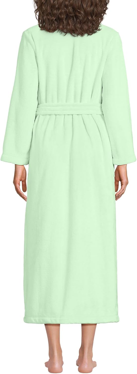 Lands' End Women's Cozy Plush Long Wrap Robe