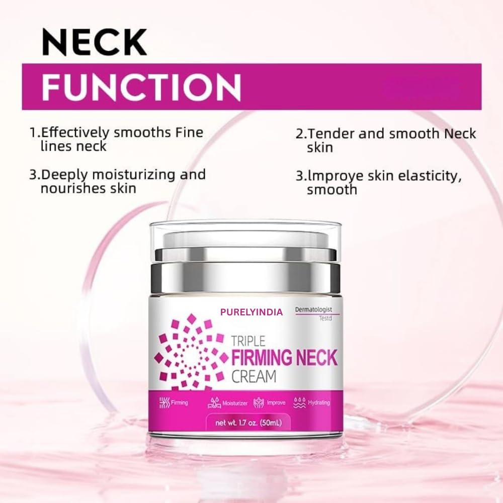 “Anti-Aging Neck Cream with Retinol, Collagen & Peptides - Triple Firming Moisturizer for Neck, Chin & Décolleté - neck tightening and lifting (1.7 oz)”