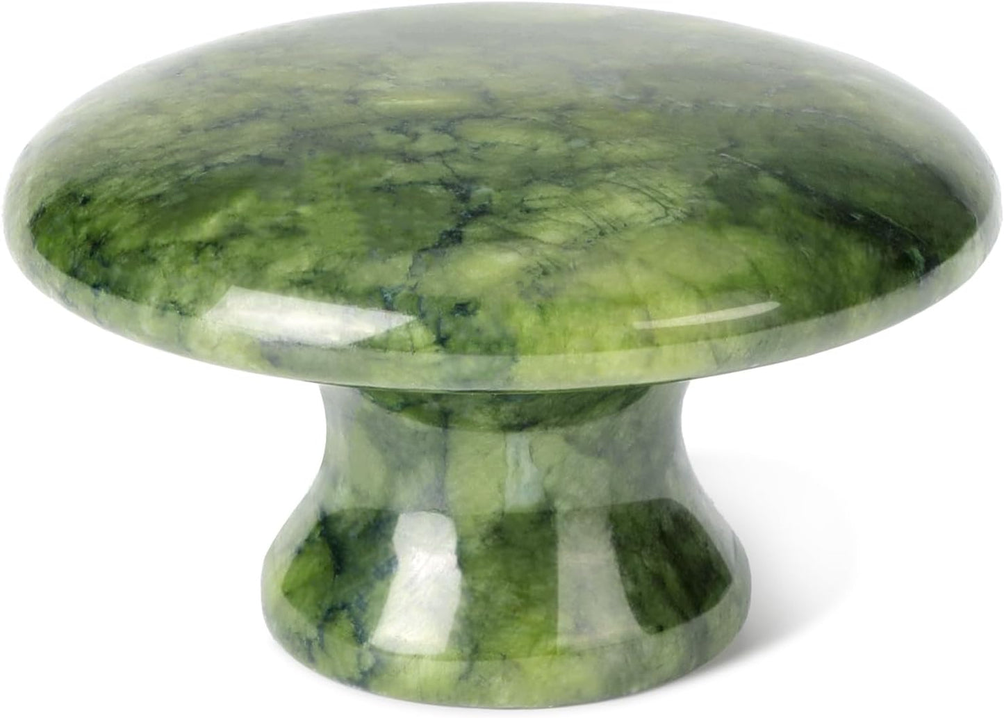 gemshan Mushroom Massage Tool,Natural Aventurine Jade Massage Stone for Relaxing Massage House SPA Heat The Cold