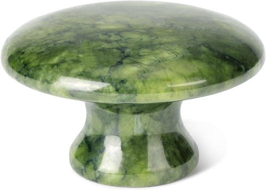 gemshan Mushroom Massage Tool,Natural Aventurine Jade Massage Stone for Relaxing Massage House SPA Heat The Cold