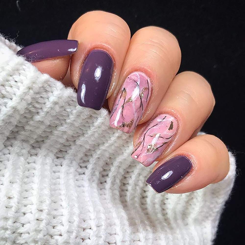 duri Nail Polish, 738 Scorpio, Purple Plum, Full Coverage, Glossy Finish, Fast Drying, 0.45 Fl Oz